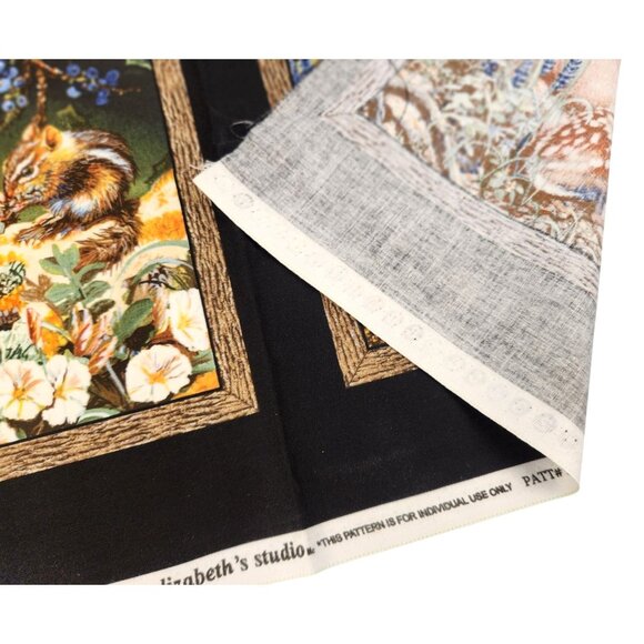 Amy Brackenbury Woodland Animals Fabric Deer & Chipmunk Nature Panels PAT9100 - Picture 16 of 16